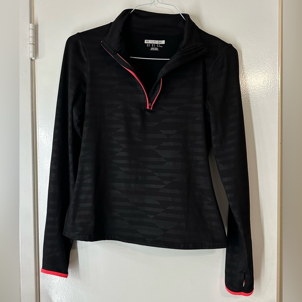 Forever 21 Womens Lightweight Quarter-Zip Pullover Medium